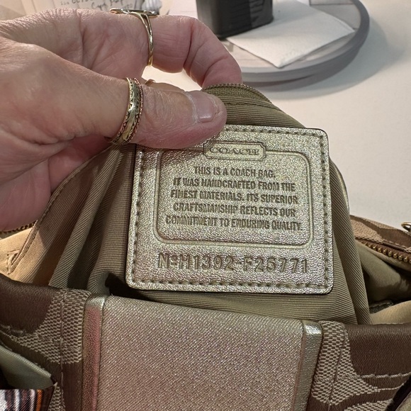 Coach Signature Stripe Tote Great Condition